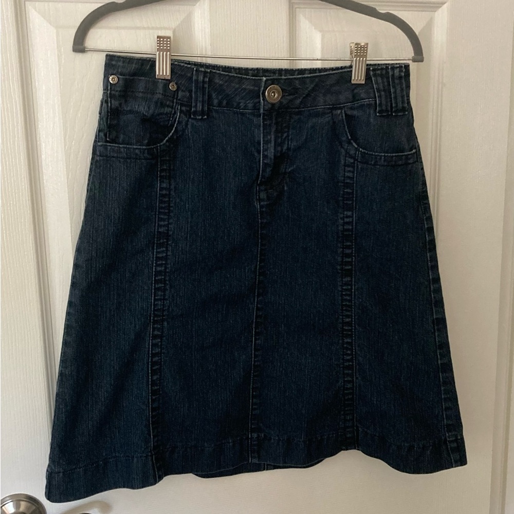 Christiana Zinn Denim Skirt, above knee, medium wash, size 4